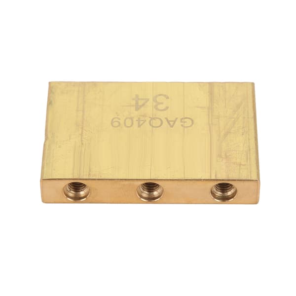 1 guld mässing block gitarrbas 34MM med 3 skruvar kompakt rostfritt tremolosystem bro gitarrdelar för gitarrister