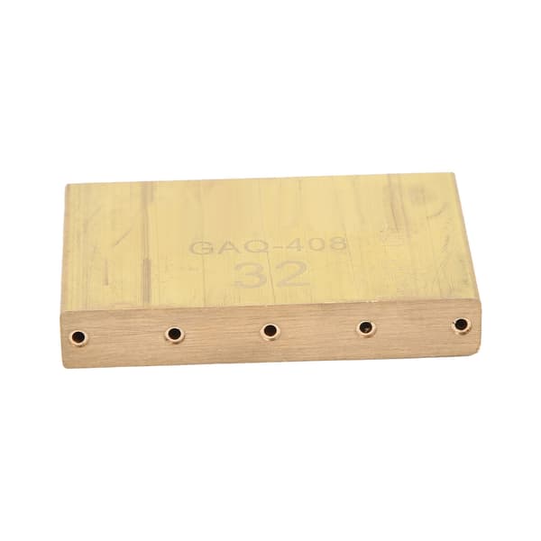 Gyllene mässing Tremolo Block Gitarrstallbas 32 mm Kompakt Rostfri Gitarrhårdvara med 3 skruvar för Elgitarr