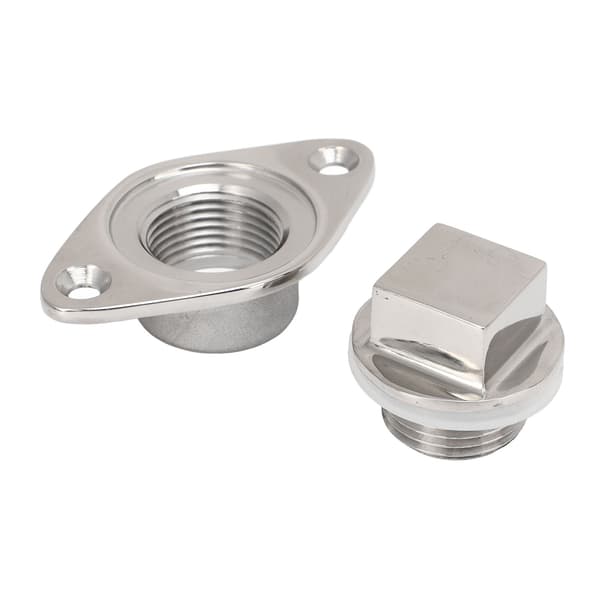 Båd Garboard Drænprop Rustfrit Stål m/ Silikoneforsegling, 1-1/4\" Hul, Marine Hardware