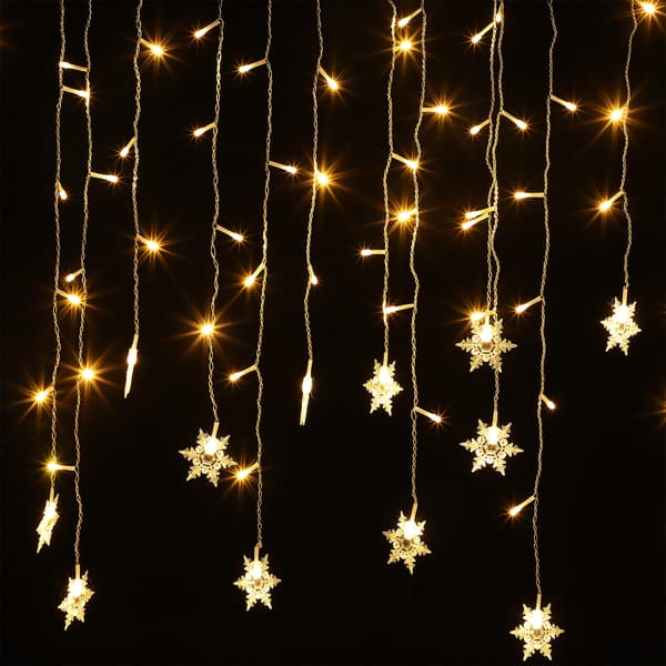 LED Snefnug Gardin Lys Kæde til Jul