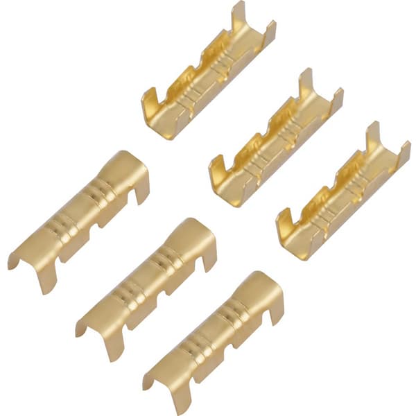 100 stk. hurtigforbindelsesterminaler i messing, crimpterminaler 0,5-1,5 mm²