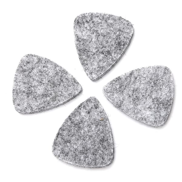 10 st Premium Ullfilt Plektrum 3 mm för Gitarr, Ukulele och Stränginstrument (Grå)