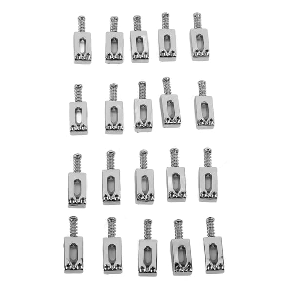 20-pack silvermetall elgitarrstallar precisionsbearbetade kompakta reservdelar för gitarr och elgitarr förbättrad ton