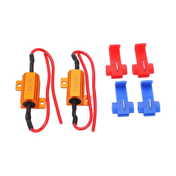 2 sæt 25W 25Ω LED Modstandsafkoder Anti-korruption Holdbar Belastningsindikator Modstand