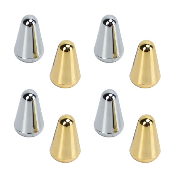 20-pack elgitarr switch tip väljarknopp slitsad plastset silver guld för ersättning