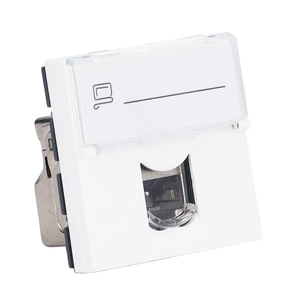 Netværksstikmodul CAT6A RJ45 Fransk Adapter Skærmet ABS Tilbehør til Computer