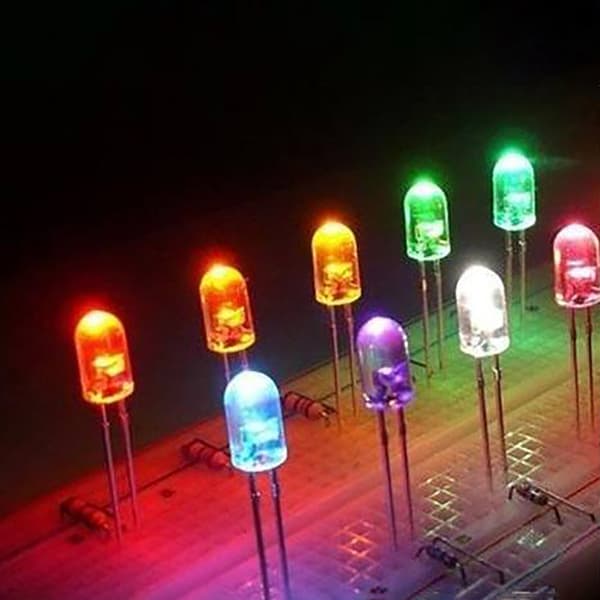500 stk. LED-diodelys 5 farver 5 mm lysdioder LED-sortimentssæt Diffuse runde pærer