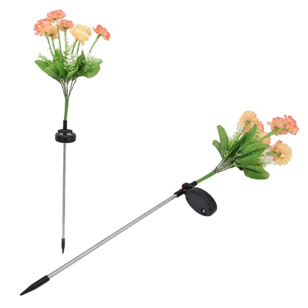 2 stk. solcellehavelys LED solcelleblomsterlys til have, terrasse, græsplæne, sti