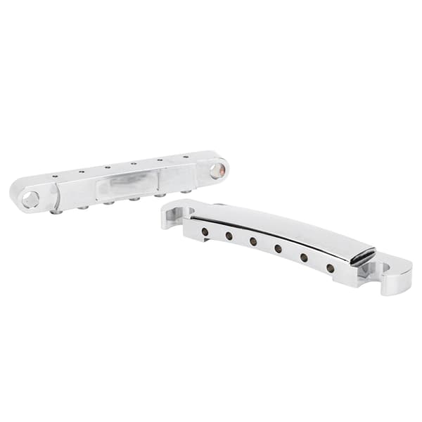 Premium Silver Gitarrstallset för Elgitarr med 1 Stallhuvud & 4 Skruvstänger