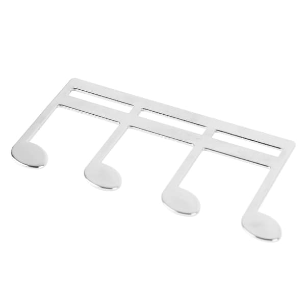 Notklämma i silvermetall | Kompakt nothållare för piano, gitarr, stativ 1-pack