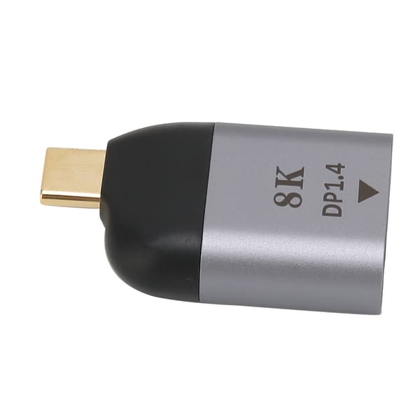 USB C til DisplayPort-adapter, kompakt metalkonnektor til Windows, Android og Mac OS X