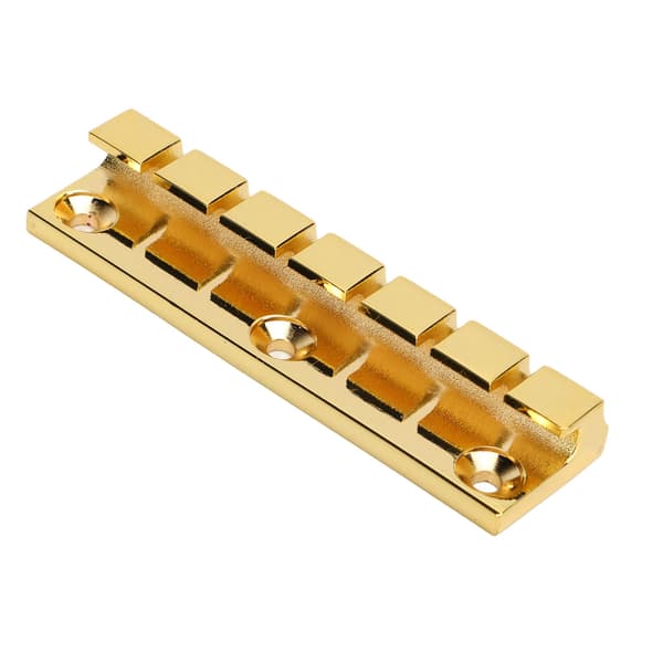 Guld 6-strängad gitarr fast stall enkel montering robust metall elgitarrstallbyte med 1 stall och 3 skruvar