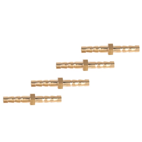 4 stk 4--4mm Messing Fitting Slange Barb Hale Reducer Reducerende Prop Forbinder