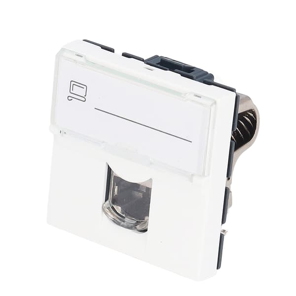 Netværksstikmodul CAT6A RJ45 Fransk Adapter Skærmet ABS Tilbehør til Computer