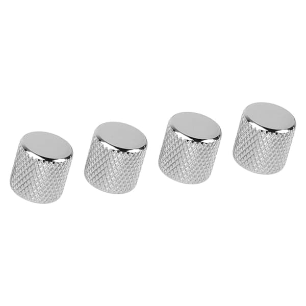 4 st elgitarrrattar set metallpotentiometerlock volymtonkontroll för bas silver