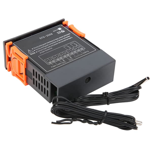STC-3008 Dobbelt Display Dobbelt NTC Probe Sensor Temperatur Termostat Controller (110-220VAC)