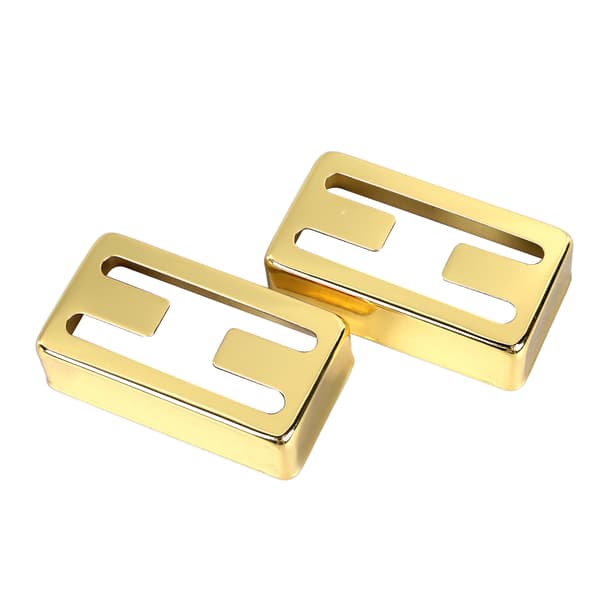 Elgitarr H-typ Pickup-skydd 2-pack, Mässing Humbucker-skal, Hög Hårdhet Guldtrim