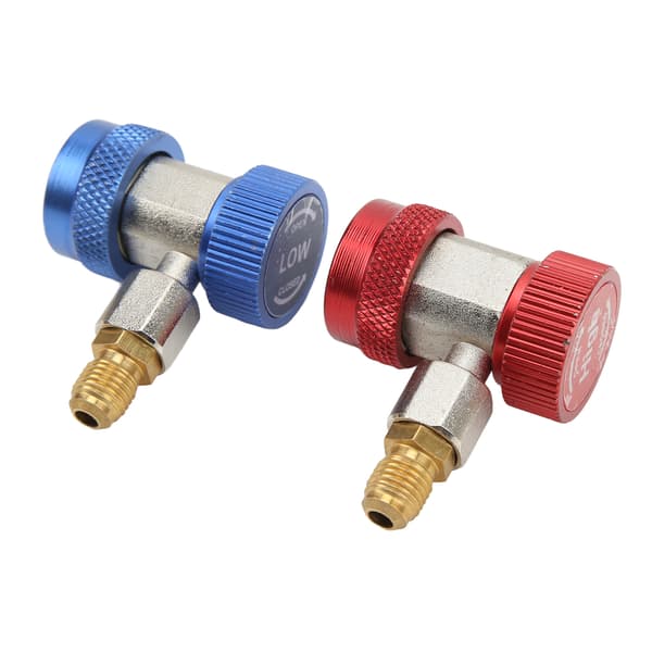 2-pack R134A AC snabbkoppling hög låg sidoadapter, justerbar anslutningssats