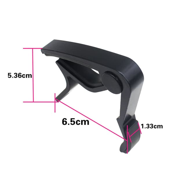 Snabbkoppling Trigger Clamp Key Capo i legering för 6-strängad akustisk klassisk gitarr (svart)