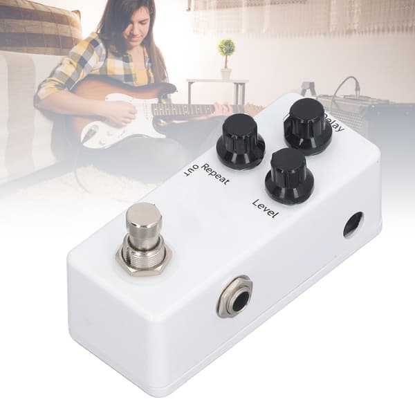 Elektrisk gitarr Delay Effektpedal Aluminiumlegering Status LED 3-rattars kontroll 9V DC