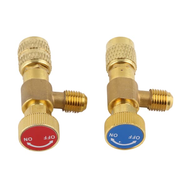 2st Flytande Säkerhetsventil R410A R22 Luftkonditionering Köldmedium 1/4 \"Säkerhetsadapter
