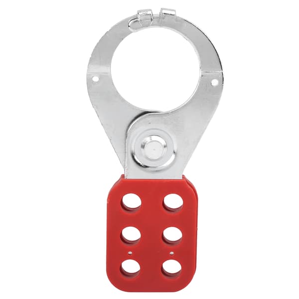 Stållåshasp med 6 hål, 1,5\" käftdiameter, flerbrukslåshantering