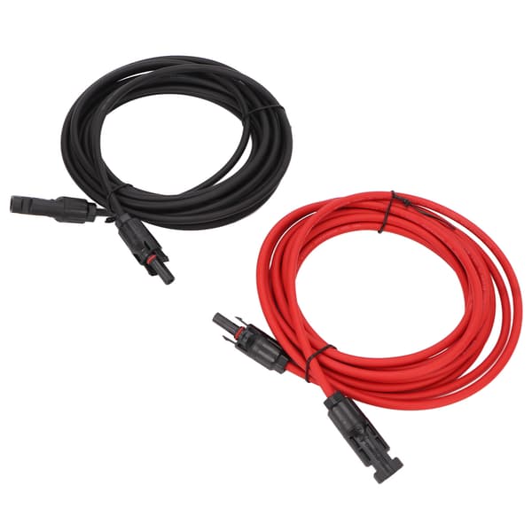 1 par 12AWG solpanelkabel med stik Soladapter forlængerkabel til solcelleanlæg 10 meter