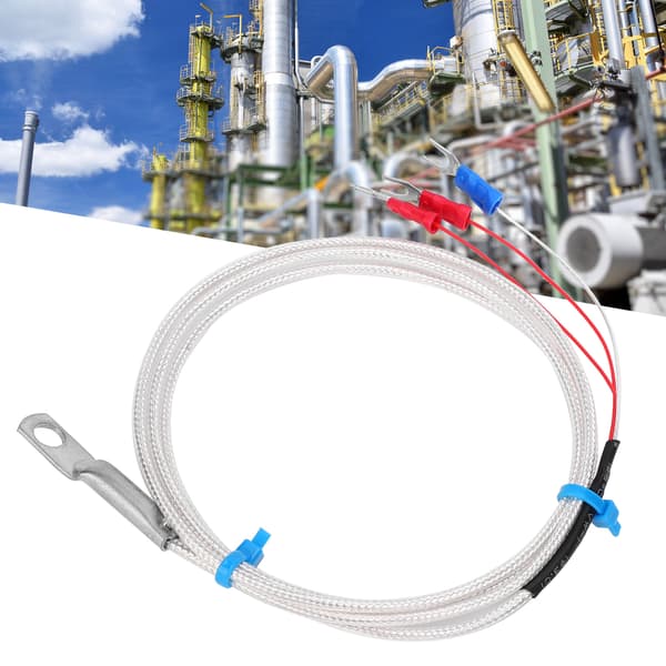 Temperatursensor Prob PT100 Termistor Temperaturmätningsprob Rundhål Patch Typ 5m