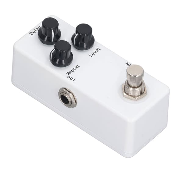 Elektrisk gitarr Delay Effektpedal Aluminiumlegering Status LED 3-rattars kontroll 9V DC