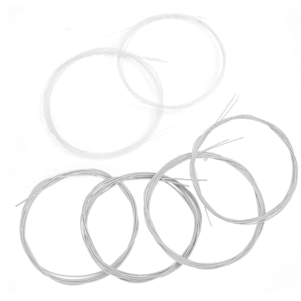 6PCS Oudsträngar Kit 1G 2D 3A 4E 5B 6F Nylon Silverpläterad Kopparlegering Reserv