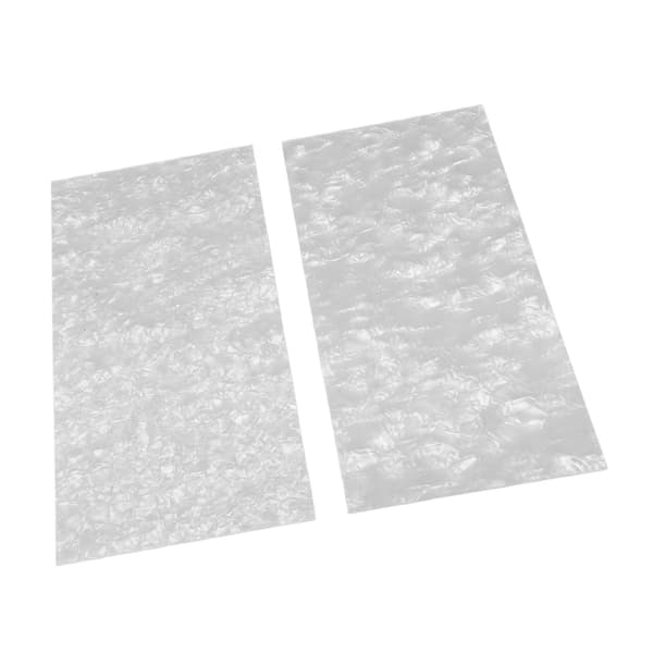 2-pack pärlemorvit celluloid gitarrhuvudöverlägg, 0,7 mm, dekorativ faner för akustisk gitarr
