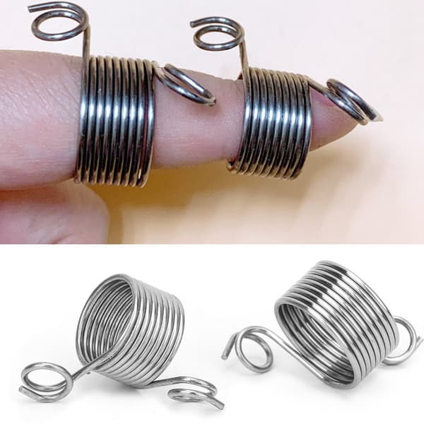 2-pack stickfingerborg i stål, fingerring, syverktyg