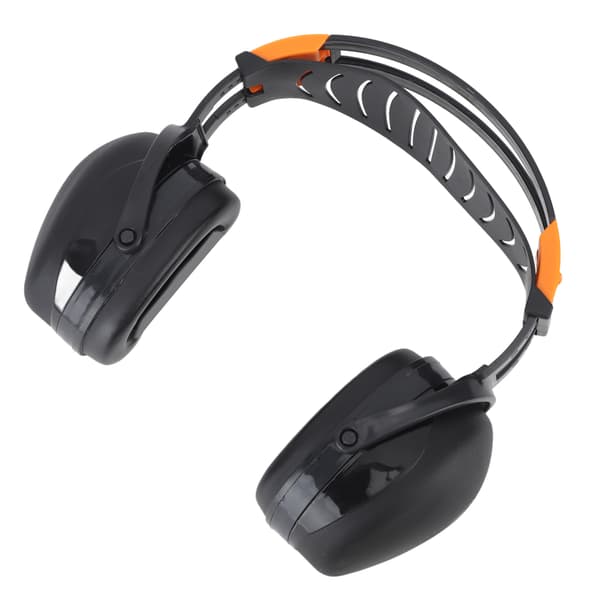 Sammenfoldelige høreværn, letvægts støjreducerende headset til skydning, græsslåning og havearbejde, sort