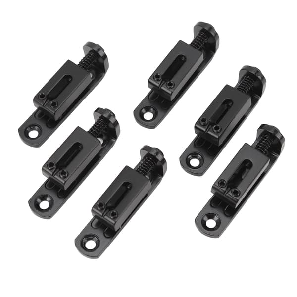 6PCS Svarta Delade Stallar i Zinklegering för Elgitarr, Reservdelar för 6-strängad Elgitarr