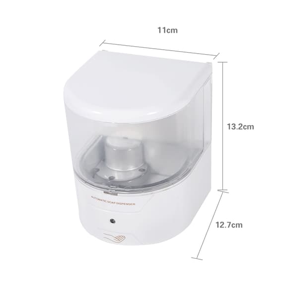 600ML vit ABS automatisk sensor tvåldispenser vägg automatisk dispenser