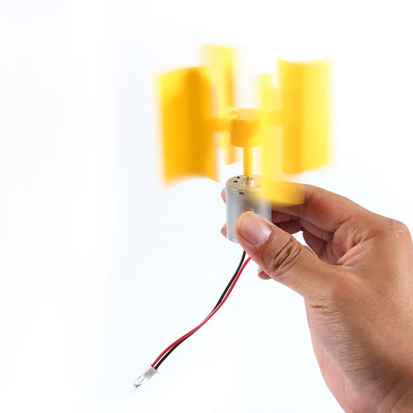 Vindmølle DIY-sæt Lille Motor Lodrette Blade Brise Strømgenerator