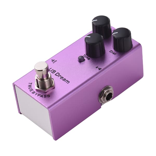 US Dream Metal Distortion Gitarr Stompbox, True Bypass, Vol/Dist/Tone-kontroller, 9V DC, 6.35mm Ingång/Utgång, Elgitarr FX Pedal
