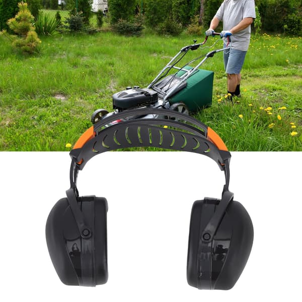 Sammenfoldelige høreværn, letvægts støjreducerende headset til skydning, græsslåning og havearbejde, sort