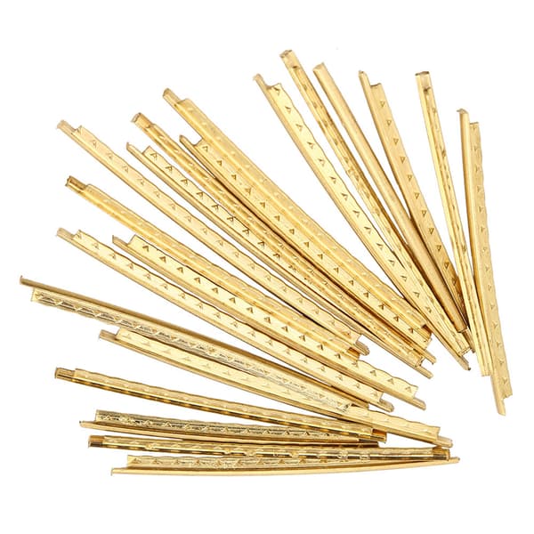 20 st/set 2,0 mm guld mässing gitarrbandtråd set reservdelar för folkträgitarrer