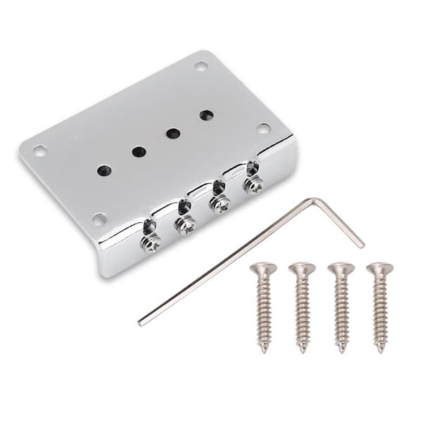 4-strängad fast stallbytesdelar för cigarrlåda elgitarrer basukulele (silver)
