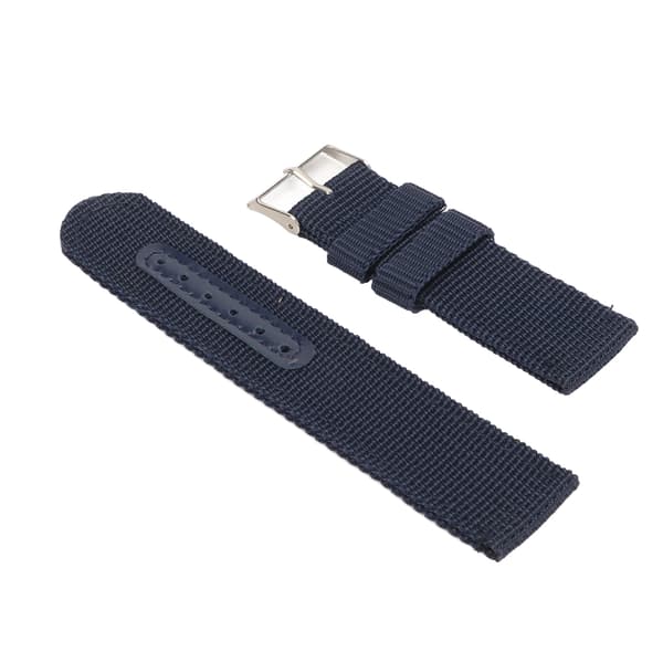 Blå Quick Release Urrem Blød Nylon Lærred Erstatningsrem til Mænd Kvinder 22mm Armbåndsur Tilbehør