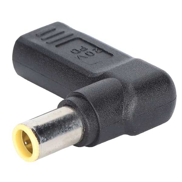 USB-C til DC 5.5x2.5mm han-adapter, 90 graders PD-opladningsstik til bærbar computer
