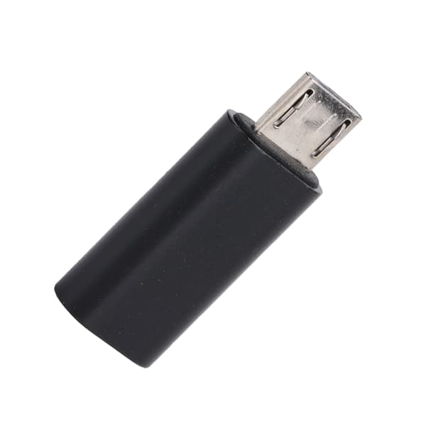 USB-C til Micro USB Adapter Konverter Hun til Han Opladningsdatakabel til Telefon (Sort)