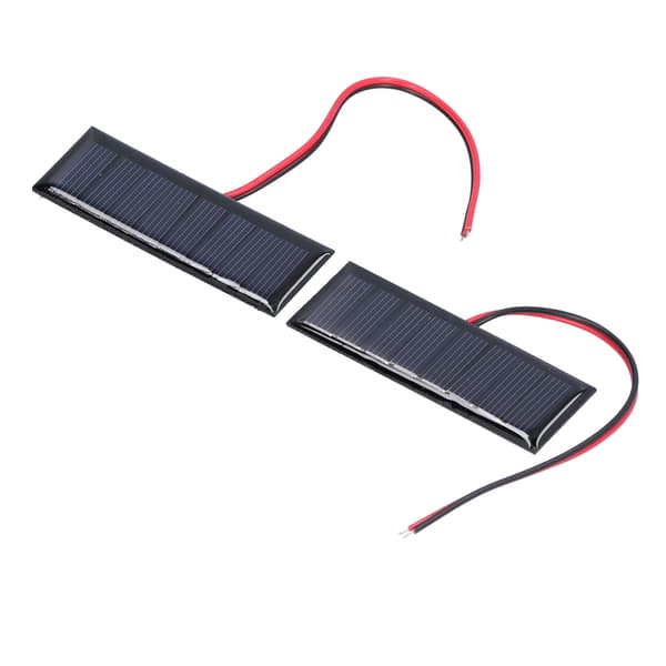 2 stk. 0,2W 4V solpanel med elektronisk ledning Polysilicium solcelleplade til videnskab 75x25mm