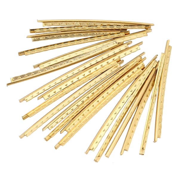 20 st/set 2,0 mm guld mässing gitarrbandtråd set reservdelar för folkträgitarrer