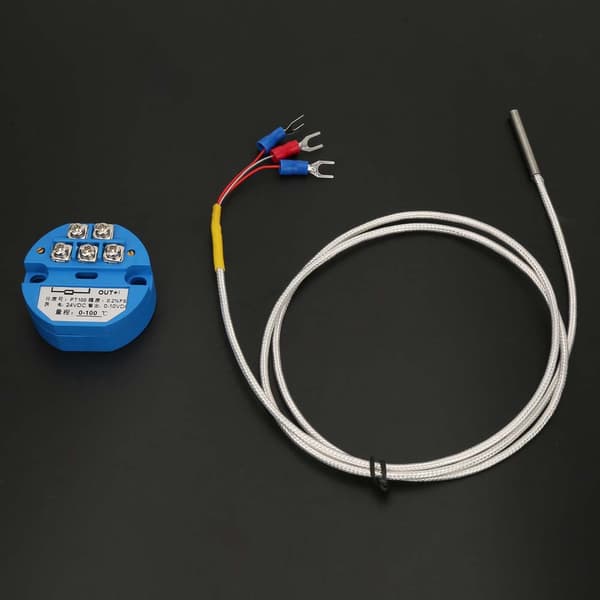 -50 ~ 400 grader PT100 temperaturtransmitter DC24V udgang 0-10V sensor