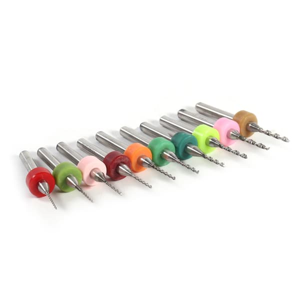 10 stk. 0,6-1,5 mm hårdmetal mini mikroborebits til CNC PCB printkort