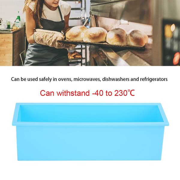 1200ML Rektangulär Silikon Tvålform Handgjord Brödform Hantverksbricka 1st