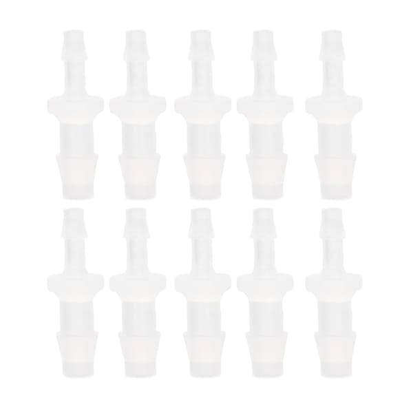 10 stk. slangestudsreduktionsfitting PP akvarie-luftpumpeadapter til silikoneslangeforbindelse 3.9-6.4