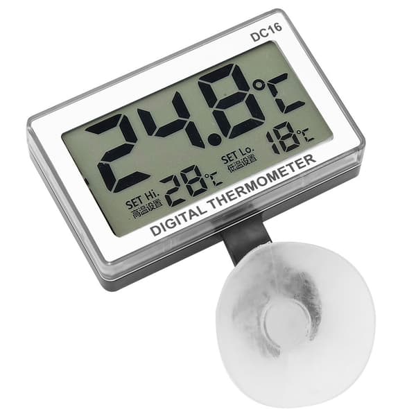 DC16 LCD Digital Akvarietermometer Vattentät Temperaturtermometer för Akvarium